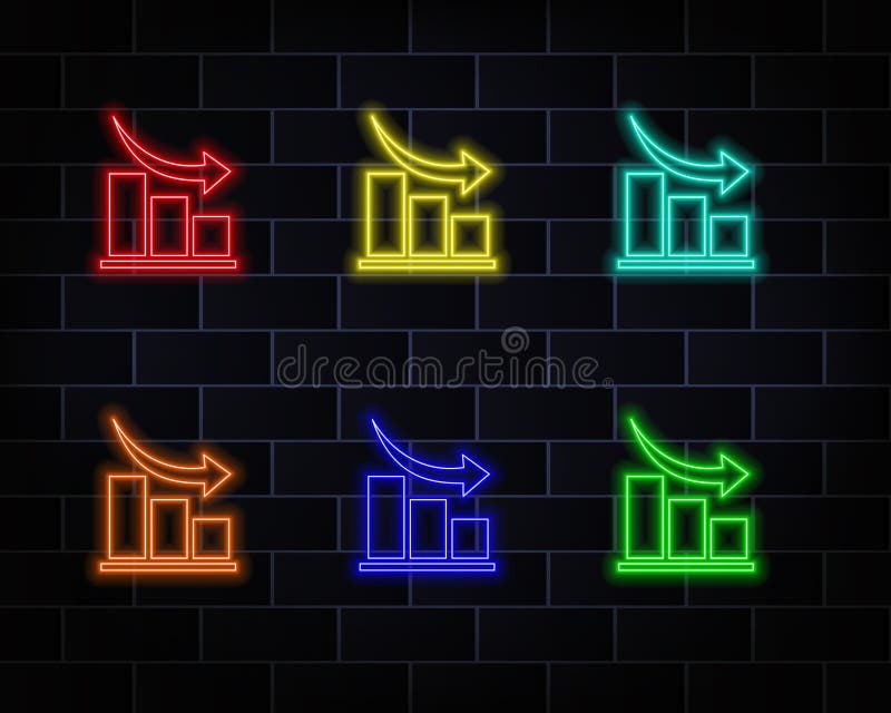 Abstract Laptop with Decreasing Graph. Low Poly Style Design. Business ...