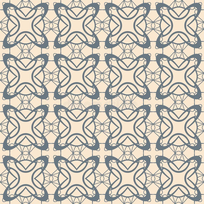 Abstract lattice on a beige background stock illustration