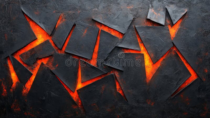 Abstract Lava Cracks Dunkle Steinfläche lizenzfreie abbildung