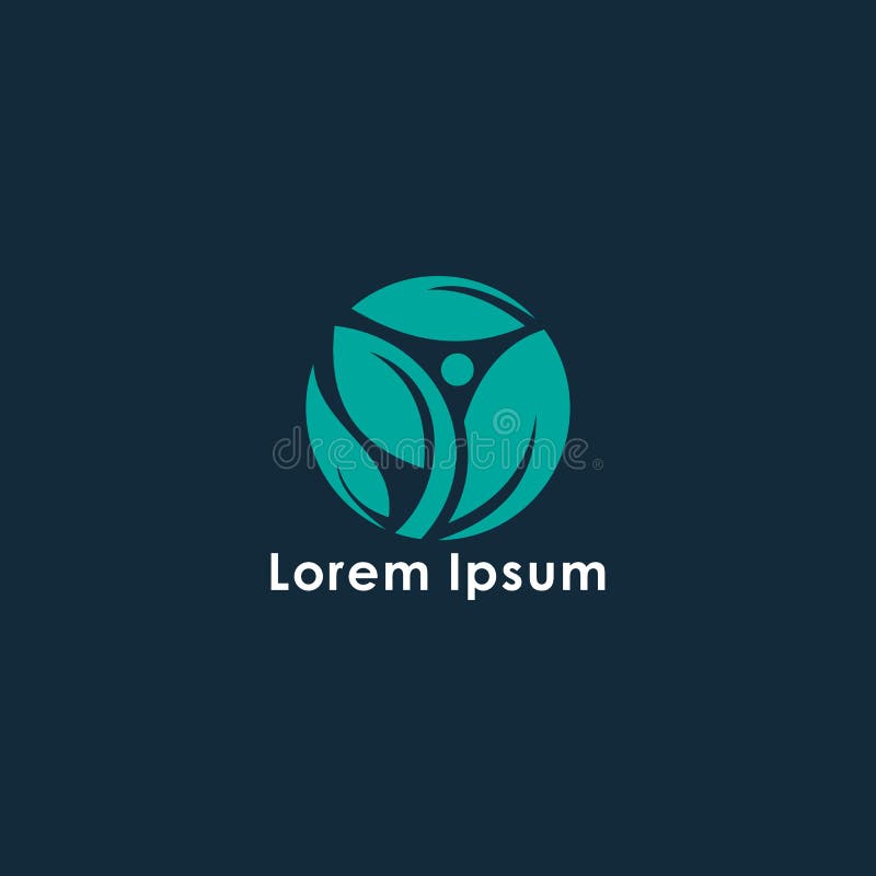 Abstract leaf logo | Vector leaf | logo design | for template stock illustration