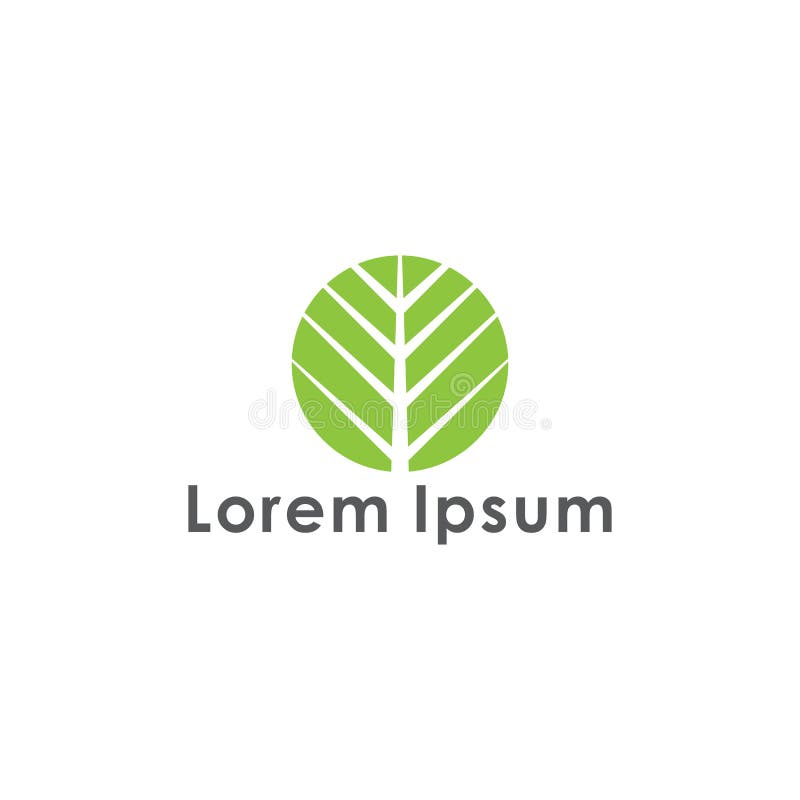 Abstract Leaf Logo Vector Leaf Logo Design for Template Stock