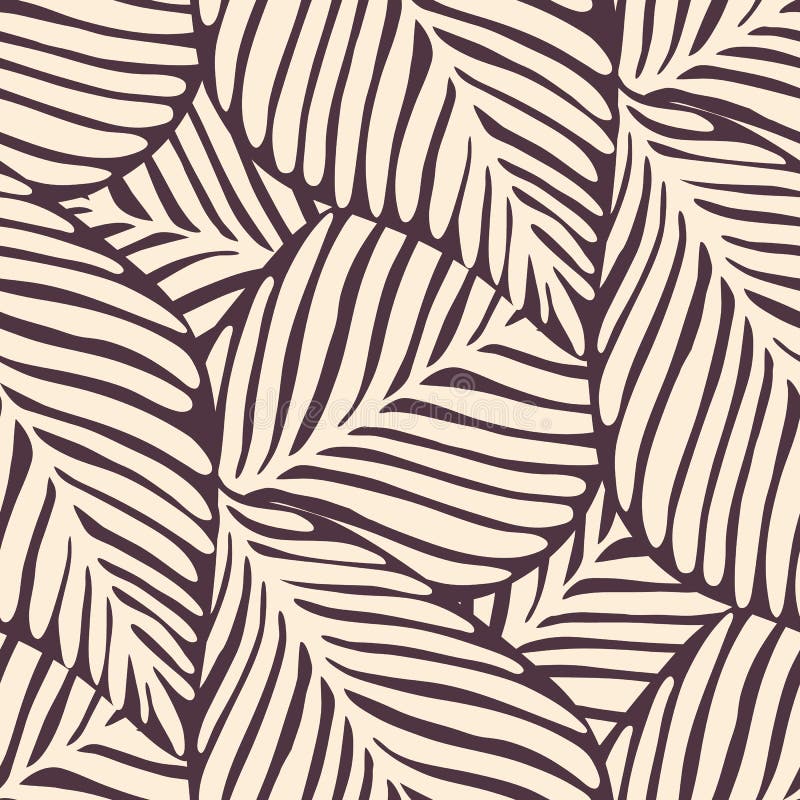 Abstract leaf seamless pattern. Exotic plant. Tropical pattern, palm leaves