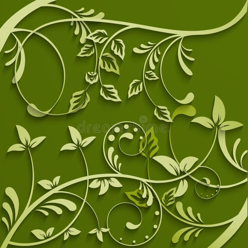 Abstract leaves green background.