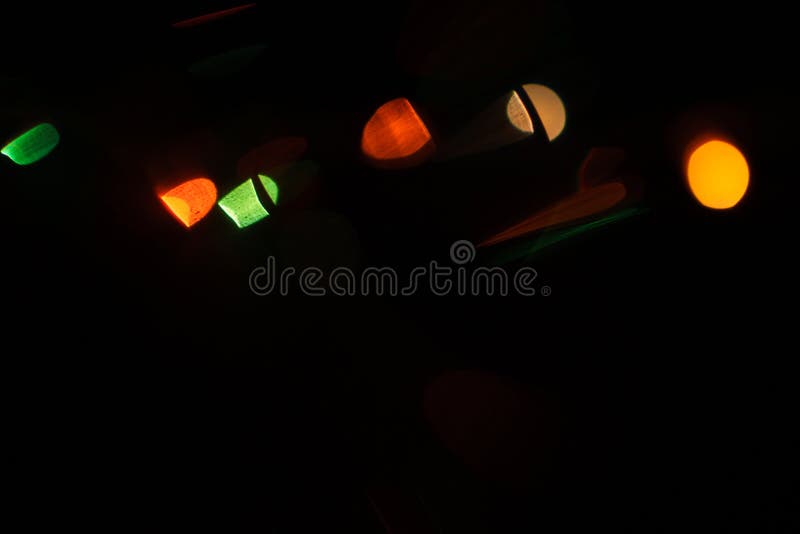 Abstract lens flare background with blurred lights