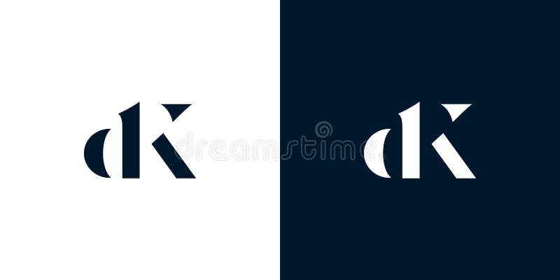 Abstract letter DK logo. This logo incorporate with abstract typeface in the creative way.It will be suitable for which company or brand name start those initial