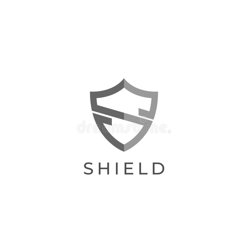 Abstract Letter S Shield Shape Logo Design Template royalty free illustration
