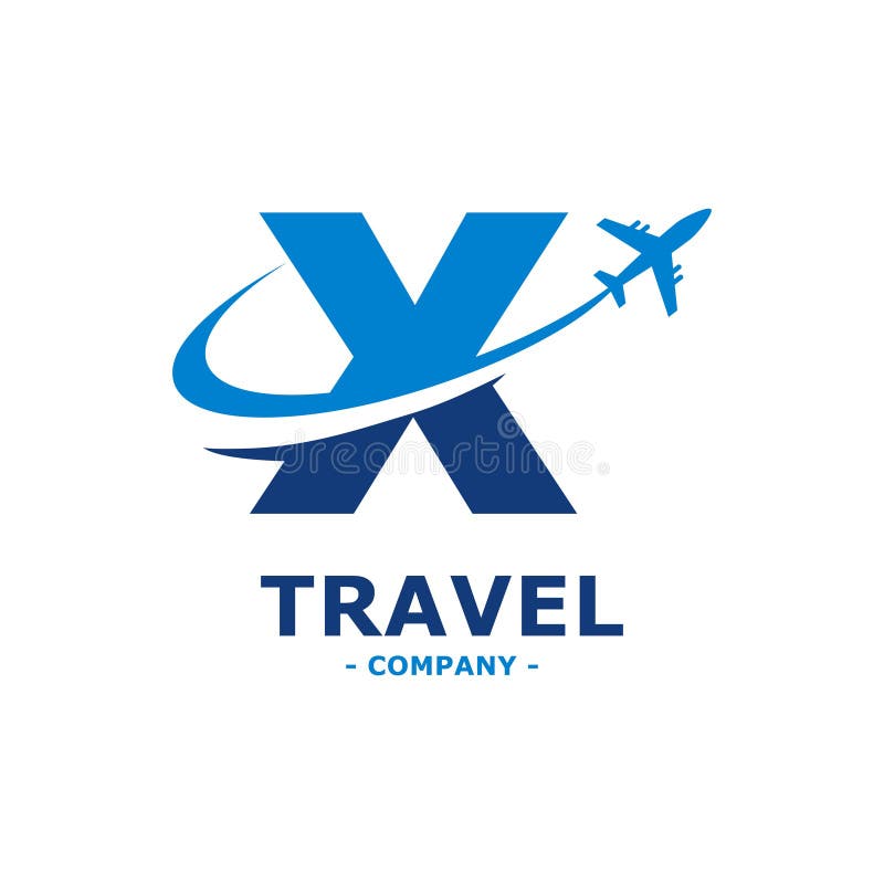 Abstract Letter X plane or travel template  logo vector design.