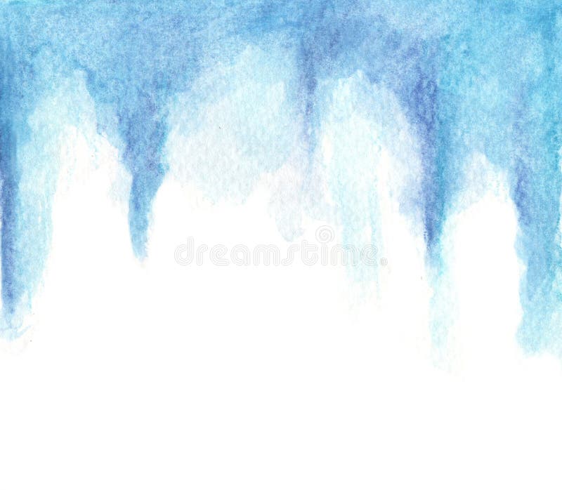 Abstract light blue on white. Watercolor background stock illustration