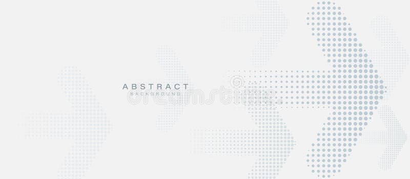 Abstract light gray background with dotted arrow patterns royalty free illustration