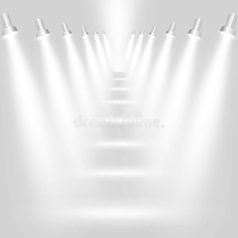 Abstract Light Grey Background with Spotlights Stock Vector ...