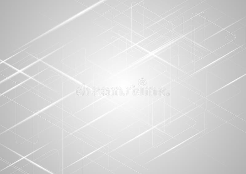 Abstract light grey gradient shiny background stock illustration