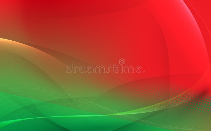 Abstract Light Lines on Red and Green Background. Curved Wavy Stripe Line  and Smooth Stock Vector - Illustration of gradient, digital: 160918846
