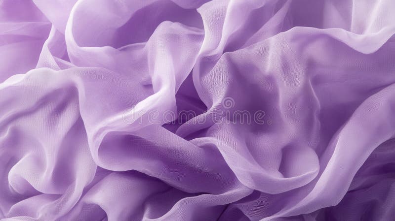 Abstract lilac color background fabric texture. A soft and smooth lilac fabric texture with flowing folds creating an elegant and abstract background design.. Generative AI