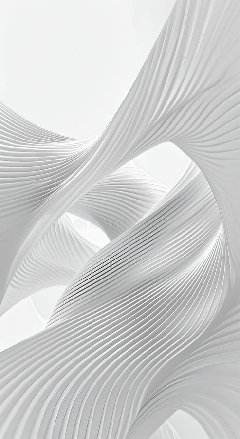 Abstract line art, white lines, gray-white background stock illustration