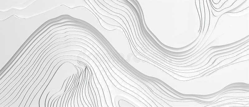Abstract line art, white lines, gray-white background stock illustration