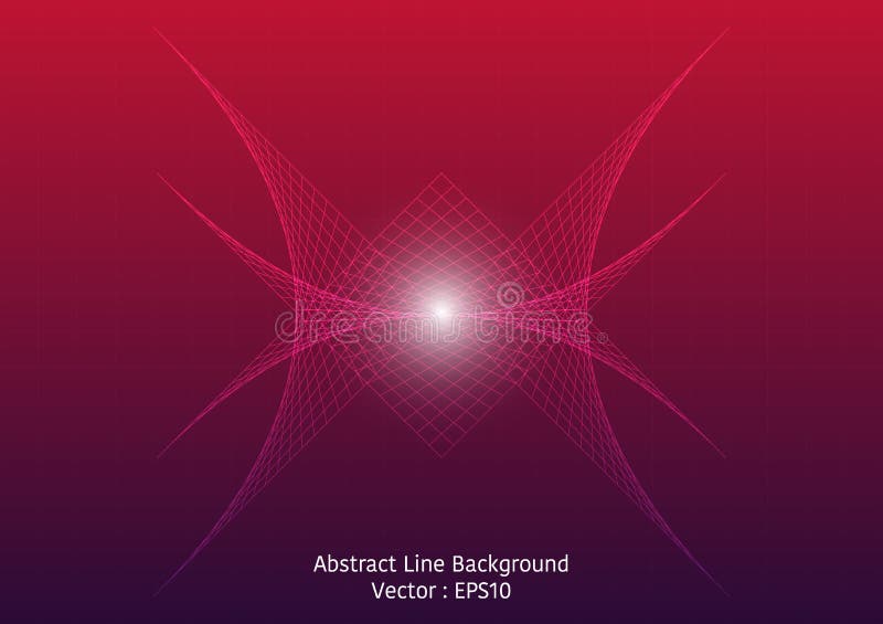Abstract line background, group of blending lines in abstract geometric shape, with grid royalty free illustration