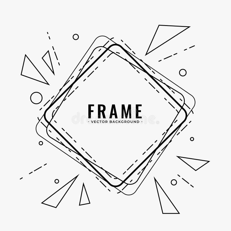 Abstract line frame design background vector illustration