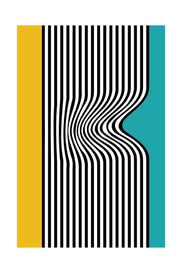 Abstract Line Mid Century Wall Decor Stock Illustration Illustration of minimalist, boho