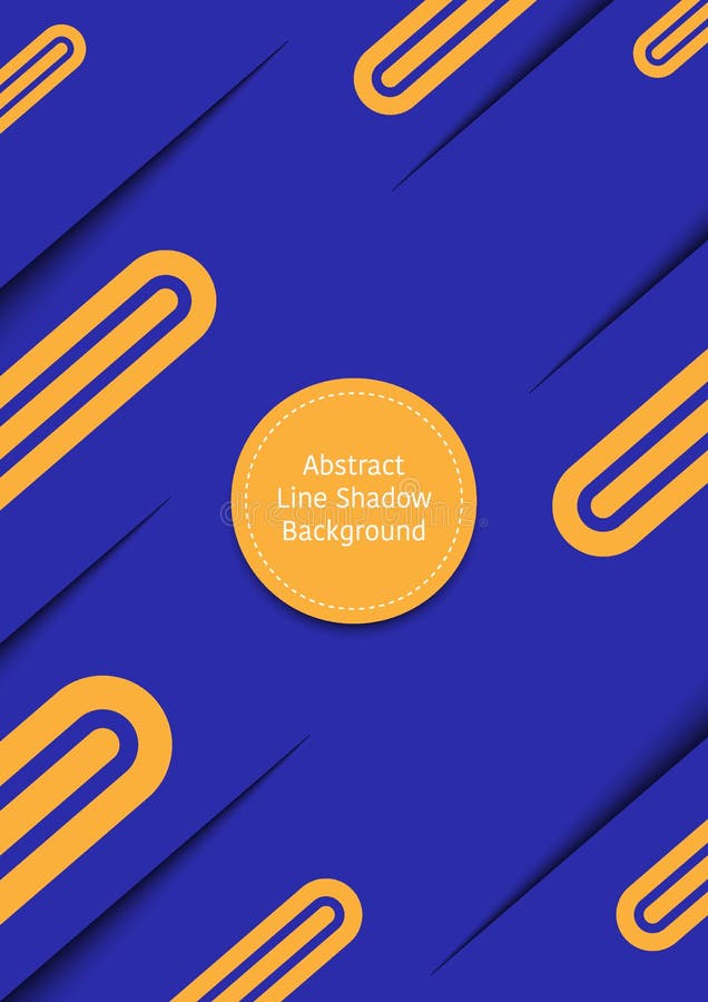 Abstract line shadow background, line with gradient shadow and rounded line on blue color background, also with title