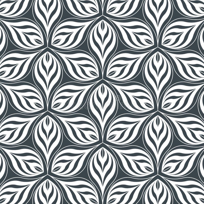 Abstract linear petal flower. Vector pattern. vector illustration