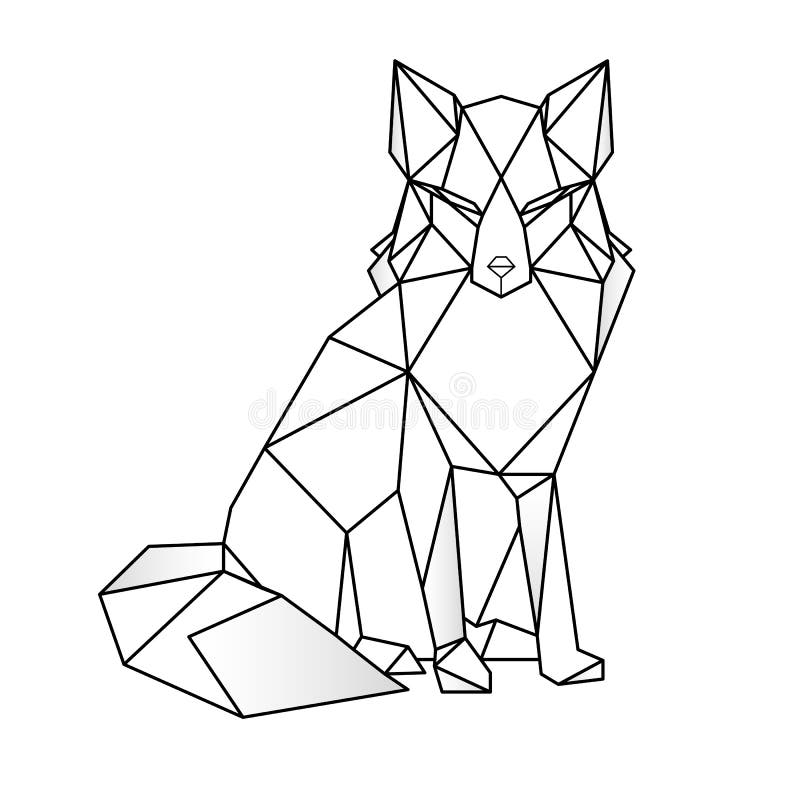 Download Abstract Linear Polygonal Fox. Vector. Geometric Animal ...