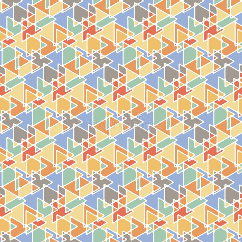 Abstract linear triangle seamless pattern. vector illustration
