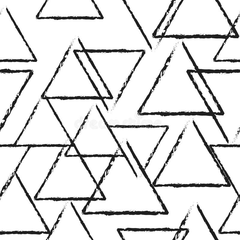 Abstract linear triangle vector pattern, seamless pattern. vector illustration