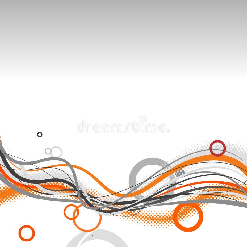 Abstract lines with circles. V