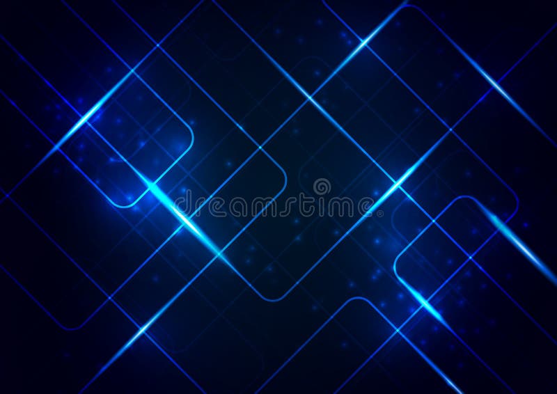 CPU on Board with Digital Media Hologram Stock Illustration