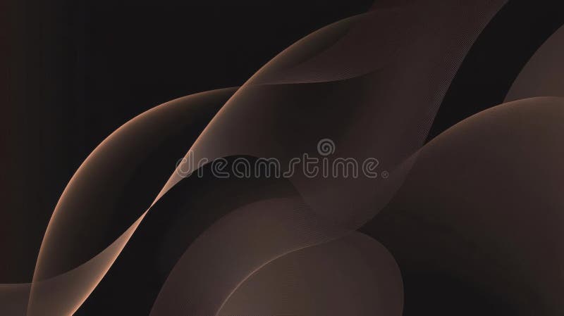 Abstract Lines Create Elegant Wave Patterns on Dark Background, Smooth Gradients vector illustration