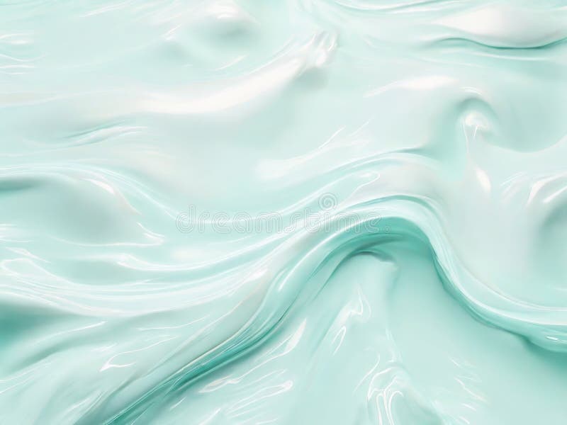 Abstract liquid beige with green background. Creamy cream background, background texture. stock illustration