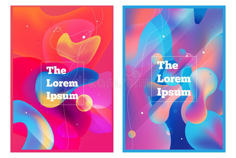 Abstract Liquid Gradients background in vibrant colors inspired by lava lamp look vector illustration