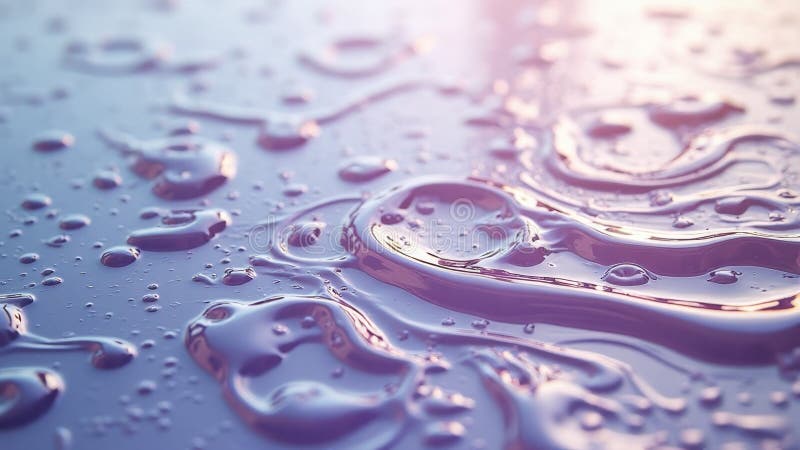Abstract liquid metal surface in soft light reflection close-up vector illustration