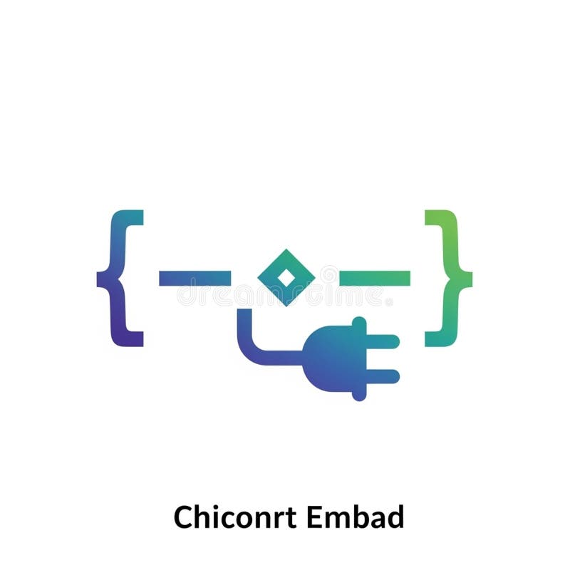 Abstract logo featuring curly braces, a diamond shape in the center, and an electrical royalty free illustration