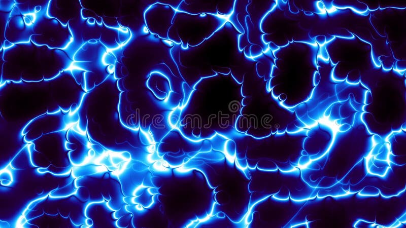Abstract looping 4k video. Seamless abstract blue wavy psychedelic background for loop playback. stock illustration