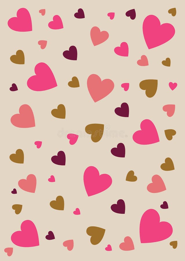 Abstract love background in soft brown and pink royalty free illustration