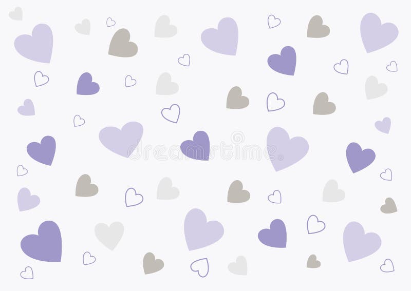 Abstract love background in soft purple and grey vector illustration