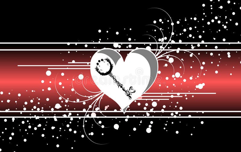 Abstract love banner on black