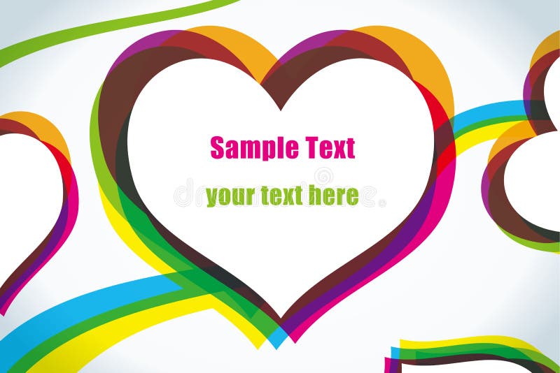 Abstract love colorful heart Background stock illustration