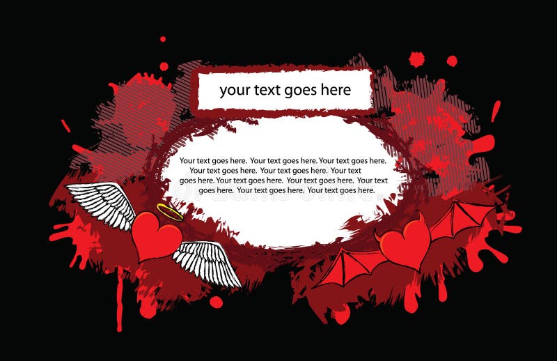 Abstract love and hate design vector illustration