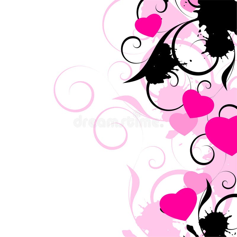 Abstract love heart pattern stock illustration