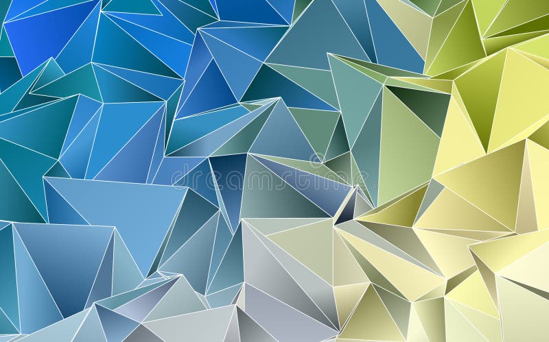 Polygonal geometrical texture, 3D vector illustration