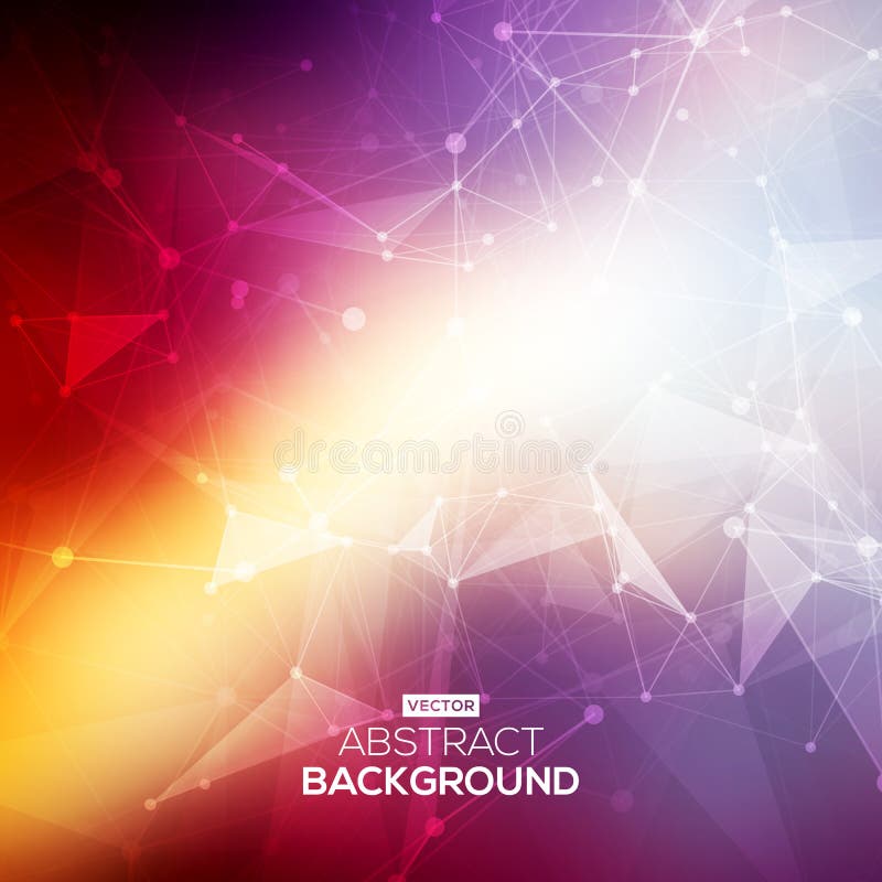 Abstract low poly colorful bright technology vector illustration
