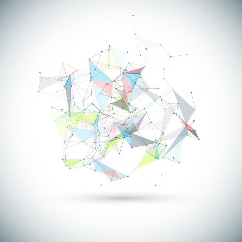 Abstract low poly geometric technology vector stock illustration