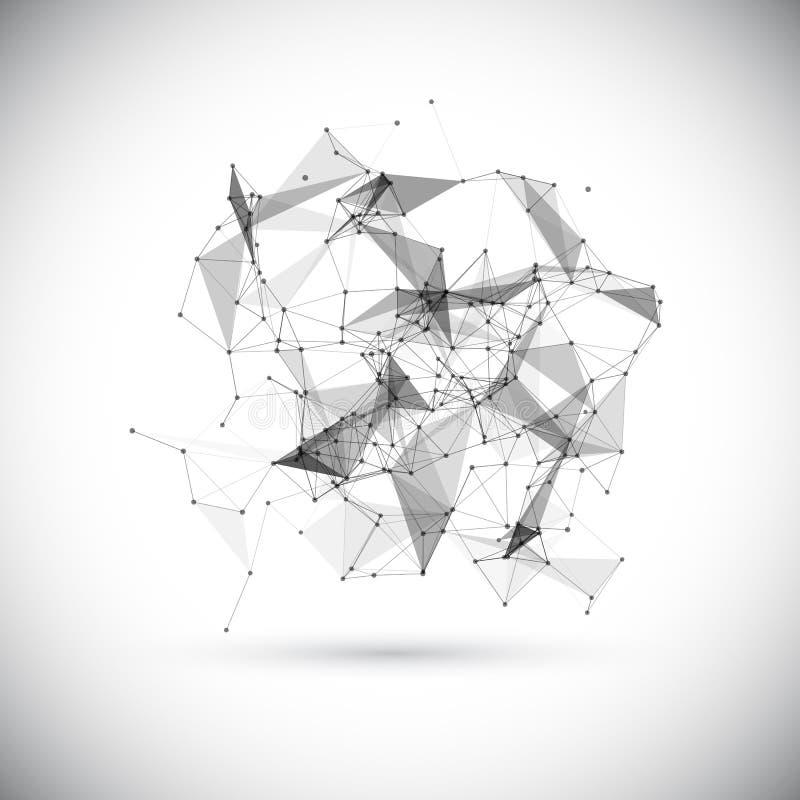 Abstract low poly geometric technology vector royalty free illustration