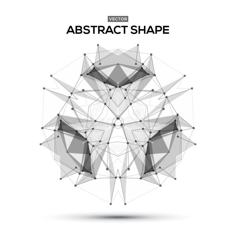 Abstract low poly geometric technology vector royalty free illustration