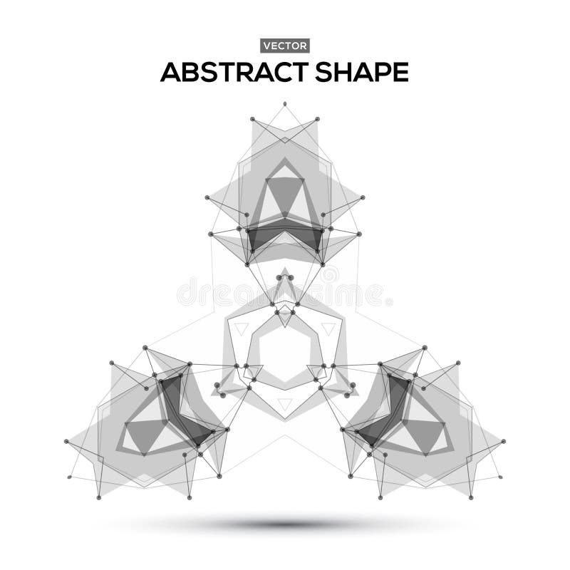 Abstract low poly geometric technology vector stock illustration