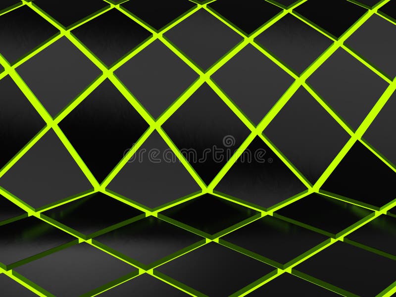 Abstract low poly glowing green grid background stock illustration Abstract low poly glowing green grid background stock illustration