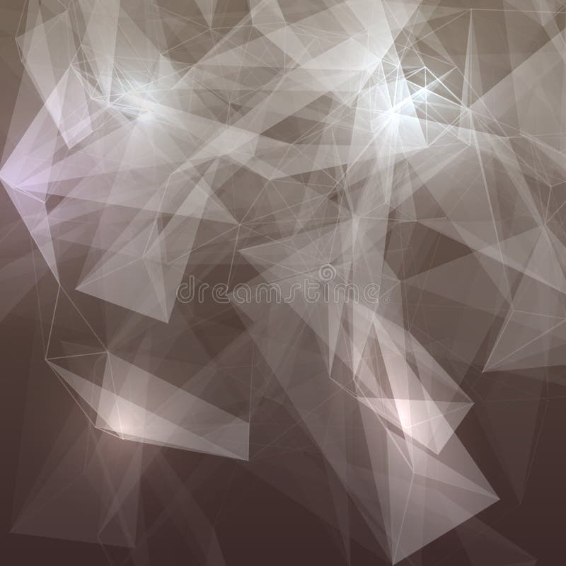 Abstract low poly grey bright technology vector stock illustration