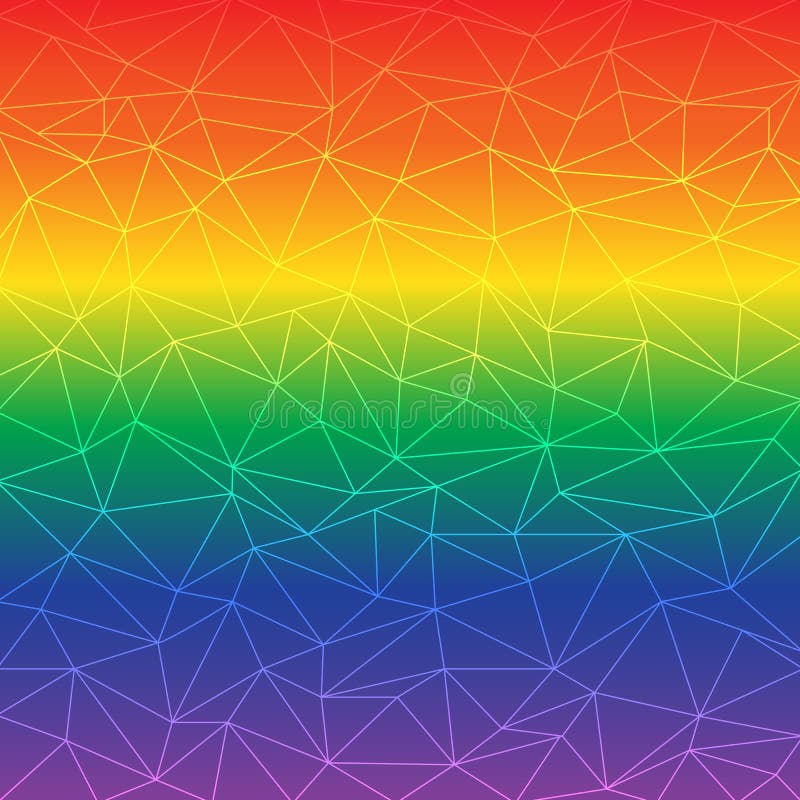 Abstract low poly rainbow color background